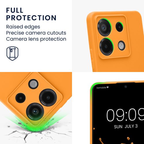 Pouzdro Kwmobile pro Xiaomi Redmi Note 13 Pro 5G, oranžové, silikonové, KWM000020LD026C