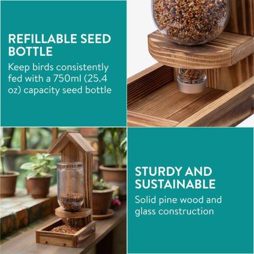 Hranitor pasari Navaris, 750 ml, 30x19x14 cm, exterior, NAV0000421S001C