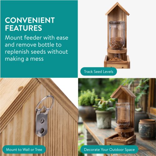 Hranitor pasari Navaris, 750 ml, 30x19x14 cm, exterior, NAV0000421S001C