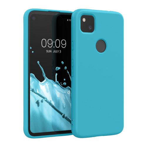 Pouzdro Kwmobile pro Google Pixel 4a, světle modré, silikonové, KWM000011JE046C