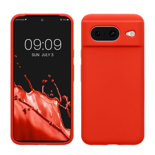 Pouzdro Kwmobile pro Google Pixel 8, oranžové, silikonové, KWM000020JF033C
