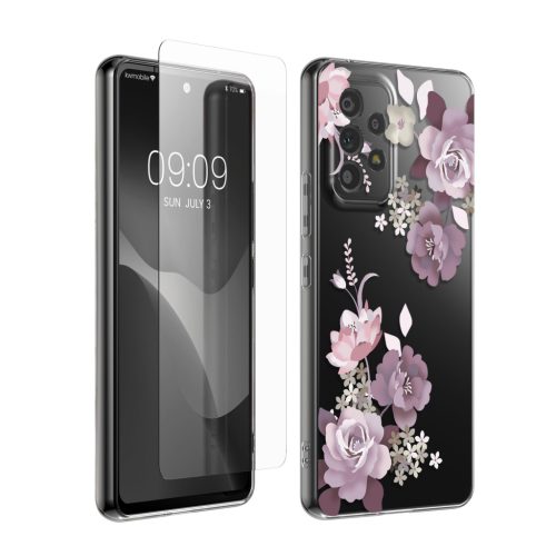Sada pouzdra a ochranné fólie Kwmobile pro Samsung Galaxy A53 5G, vícebarevná, silikon/tvrzené sklo, KWM000021SF002C