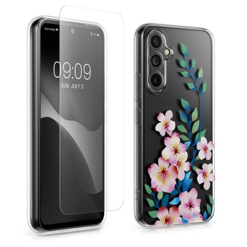 Sada pouzdra a ochranné fólie Kwmobile pro Samsung Galaxy A54 5G, vícebarevná, silikon/tvrzené sklo, KWM000021SG001C