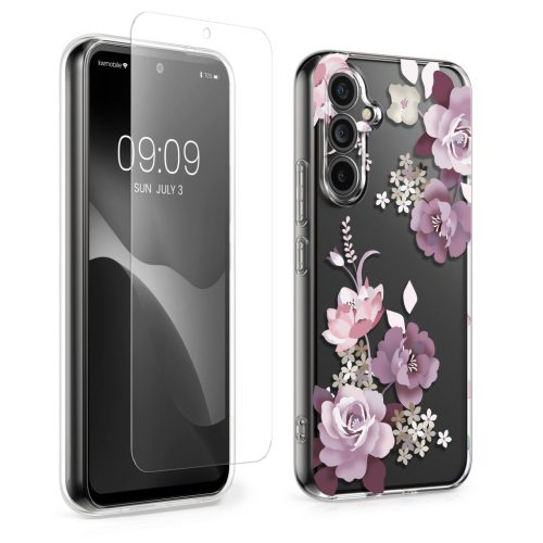 Sada pouzdra a ochranné fólie Kwmobile pro Samsung Galaxy A54 5G, vícebarevná, silikon/tvrzené sklo, KWM000021SG002C