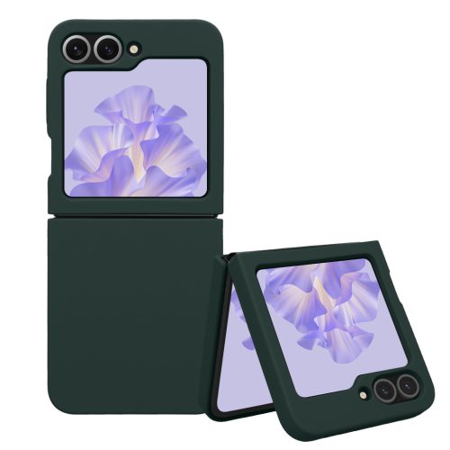 Pouzdro Kwmobile pro Samsung Galaxy Z Flip6, tmavě zelené, silikonové, KWM000021SK004C