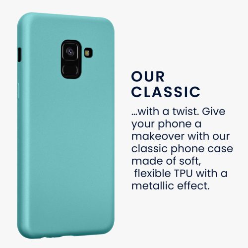 Pouzdro Kwmobile pro Samsung Galaxy A8 (2018), světle zelené, silikonové, KWM0000093L014C