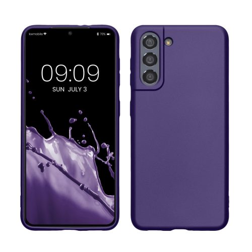 Pouzdro Kwmobile pro Samsung Galaxy S21, modré, silikonové, KWM000012BU018C