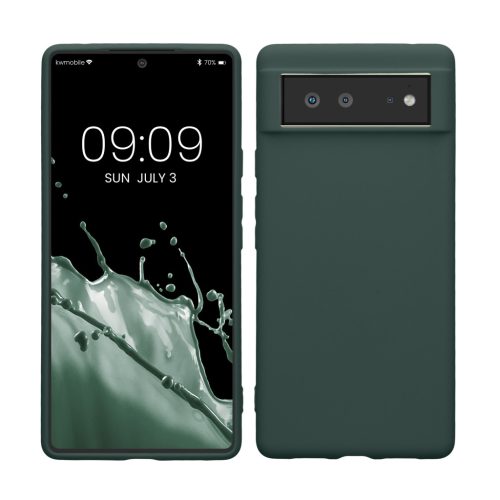 Pouzdro Kwmobile pro Google Pixel 6, tmavě zelené, silikonové, KWM000013DV048C