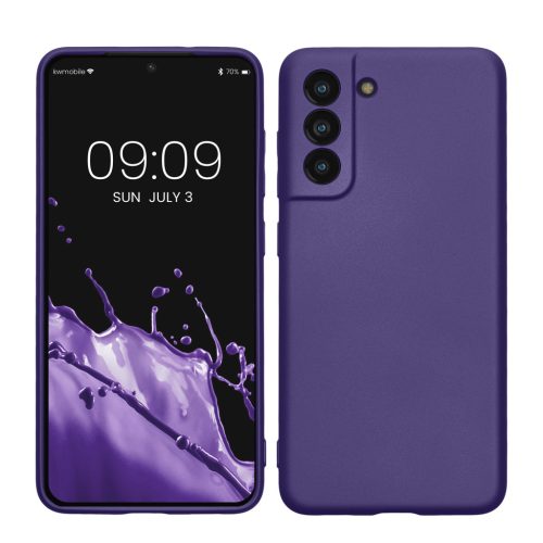Pouzdro Kwmobile pro Samsung Galaxy S21 FE, modré, silikonové, KWM000013FE017C