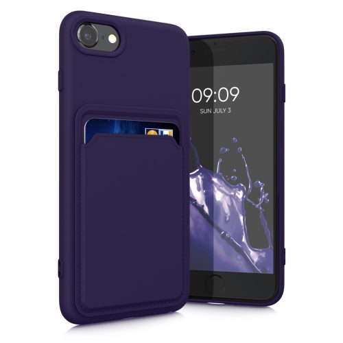 Pouzdro Kwmobile pro Apple iPhone SE (2022)/iPhone SE (2020)/iPhone 8, modré, silikonové, KWM0000134I017C