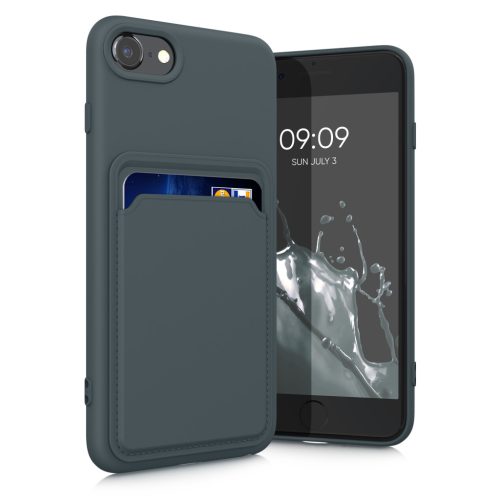 Pouzdro Kwmobile pro Apple iPhone SE (2022)/iPhone SE (2020)/iPhone 8, tmavě zelené, silikonové, KWM0000134I019C