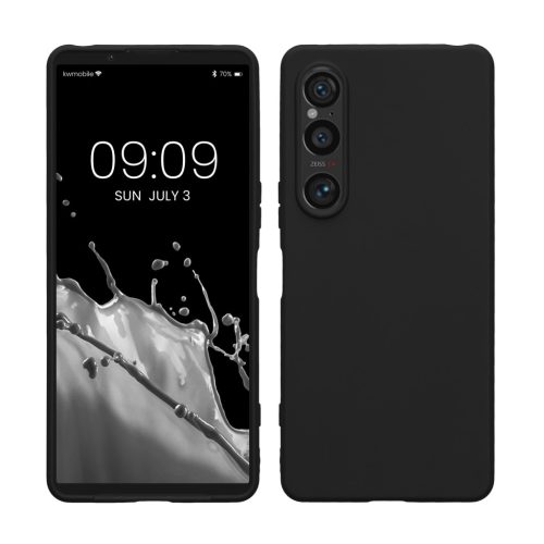 Silikonový kryt Kwmobile pro Sony Xperia 1 VI, černý, KWM000021TR001C
