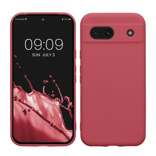 Pouzdro Kwmobile pro Google Pixel 8a, tmavě růžové, silikonové, KWM000020KU016C