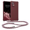 Pouzdro Kwmobile se šňůrkou pro Motorola Edge 30 Neo, fialové, silikonové, KWM0000199S003C