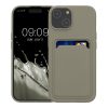 Pouzdro Kwmobile pro Apple iPhone 15, šedé, silikonové, KWM000020EM011C