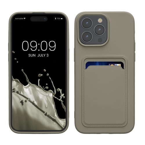 Silikonový kryt Kwmobile pro Apple iPhone 15 Pro Max, šedý, KWM000020EP011C