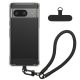Pouzdro Kwmobile s odnímatelným šňůrkou pro Google Pixel 7, průhledné/černé, silikonové, KWM000020PC001C