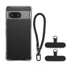 Pouzdro Kwmobile s odnímatelným šňůrkou pro Google Pixel 7, průhledné/černé, silikonové, KWM000020PC001C