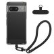 Pouzdro Kwmobile s odnímatelným šňůrkou pro Google Pixel 8, průhledné/černé, silikonové, KWM000020PD001C