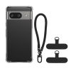 Pouzdro Kwmobile s odnímatelným šňůrkou pro Google Pixel 8a, průhledné/černé, silikonové, KWM000020PE001C