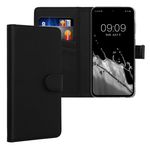Pouzdro Kwmobile pro Samsung Galaxy A35, černé, ekokůže/silikon, KWM000021TT001C