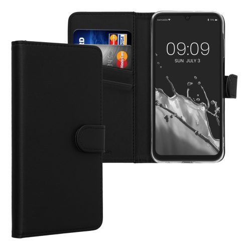 Pouzdro Kwmobile pro Samsung Galaxy A25, černé, ekokůže/silikon, KWM000021TU001C