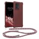 Pouzdro Kwmobile se šňůrkou pro Motorola Edge 40 Neo, fialové, silikonové, KWM000022NX003C