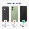 Pouzdro Kwmobile se šňůrkou pro Motorola Edge 40 Neo, krémové, silikonové, KWM000022NX004C