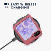 Pouzdro Kwmobile pro Samsung Galaxy Z Flip5, tmavě růžové, silikonové, KWM000021UD003C