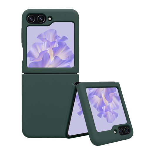 Pouzdro Kwmobile pro Samsung Galaxy Z Flip5, tmavě zelené, silikonové, KWM000021UD004C