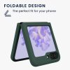 Pouzdro Kwmobile pro Samsung Galaxy Z Flip5, tmavě zelené, silikonové, KWM000021UD004C