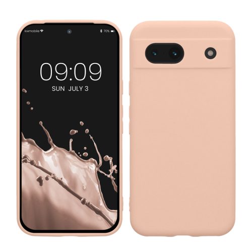 Pouzdro Kwmobile pro Google Pixel 8a, krémové, silikonové, KWM000020KU020C