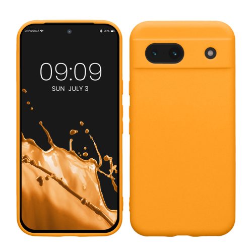Pouzdro Kwmobile pro Google Pixel 8a, oranžové, silikonové, KWM000020KU022C