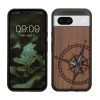 Pouzdro Kwmobile pro Google Pixel 8a, hnědé, dřevo/silikon, KWM000020KV004C