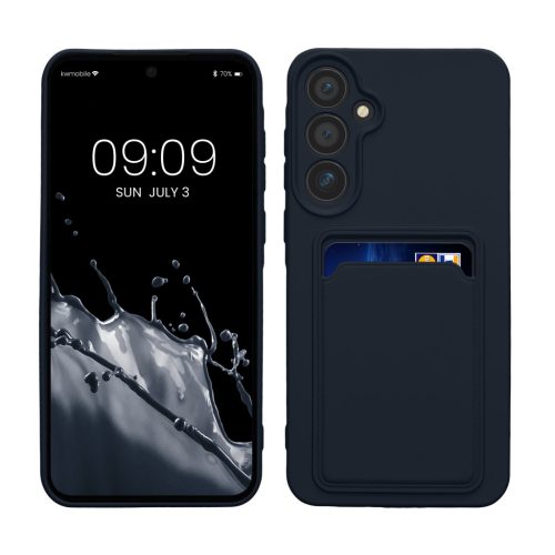 Silikonový kryt Kwmobile pro Samsung Galaxy A55 5G, tmavě modrý, KWM000021TH002C