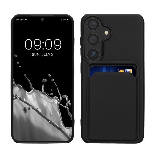 Pouzdro Kwmobile pro Samsung Galaxy S24, černé, silikonové, KWM000021TL001C