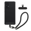 Pouzdro Kwmobile s odnímatelným šňůrkou pro Samsung Galaxy A53 5G, průhledné/černé, silikonové, KWM000021UE001C