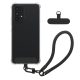 Pouzdro Kwmobile s odnímatelným šňůrkou pro Samsung Galaxy A53 5G, průhledné/černé, silikonové, KWM000021UE001C