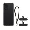 Pouzdro Kwmobile s odnímatelným šňůrkou pro Samsung Galaxy A52/Galaxy A52 5G/Galaxy A52s 5G, průhledné/černé, silikonové, KWM000021UF001C
