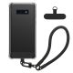 Pouzdro Kwmobile s odnímatelným šňůrkou pro Samsung Galaxy S10e, průhledné/černé, silikonové, KWM000021UK001C