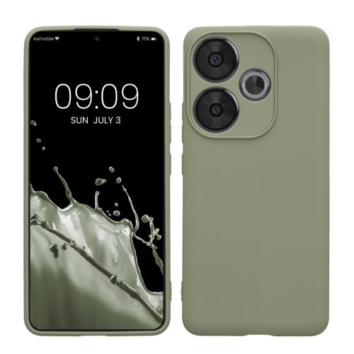Pouzdro Kwmobile pro Poco F6, světle zelené, silikonové, KWM000020OW002C