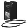 Pouzdro Kwmobile se šňůrkou pro Samsung Galaxy A25, černé, silikonové, KWM000021UO001C