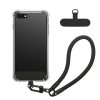 Pouzdro Kwmobile s odnímatelným šňůrkou pro Apple iPhone SE (2022)/iPhone SE (2020)/iPhone 8, průhledné/černé, silikonové, KWM000022TJ001C