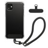 Pouzdro Kwmobile s odnímatelným šňůrkou pro Apple iPhone 11, průhledné/černé, silikonové, KWM000022TK001C