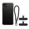 Pouzdro Kwmobile s odnímatelným šňůrkou pro Apple iPhone 11, průhledné/černé, silikonové, KWM000022TK001C