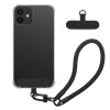 Pouzdro Kwmobile s odnímatelným šňůrkou pro Apple iPhone 12, průhledné/černé, silikonové, KWM000022TN001C