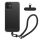 Pouzdro Kwmobile s odnímatelným šňůrkou pro Apple iPhone 12, průhledné/černé, silikonové, KWM000022TN001C
