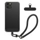 Pouzdro Kwmobile s odnímatelným šňůrkou pro Apple iPhone 12 Pro, průhledné/černé, silikonové, KWM000022TO001C