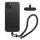 Pouzdro Kwmobile s odnímatelným šňůrkou pro Apple iPhone 15, průhledné/černé, silikonové, KWM000022TP001C