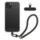 Pouzdro Kwmobile s odnímatelným šňůrkou pro Apple iPhone 15, průhledné/černé, silikonové, KWM000022TP001C